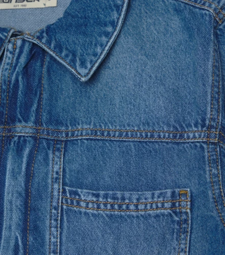 Larissa Enterizo Denim Manga 3 4 Con Cortes Y Bolsillos UnserAZ