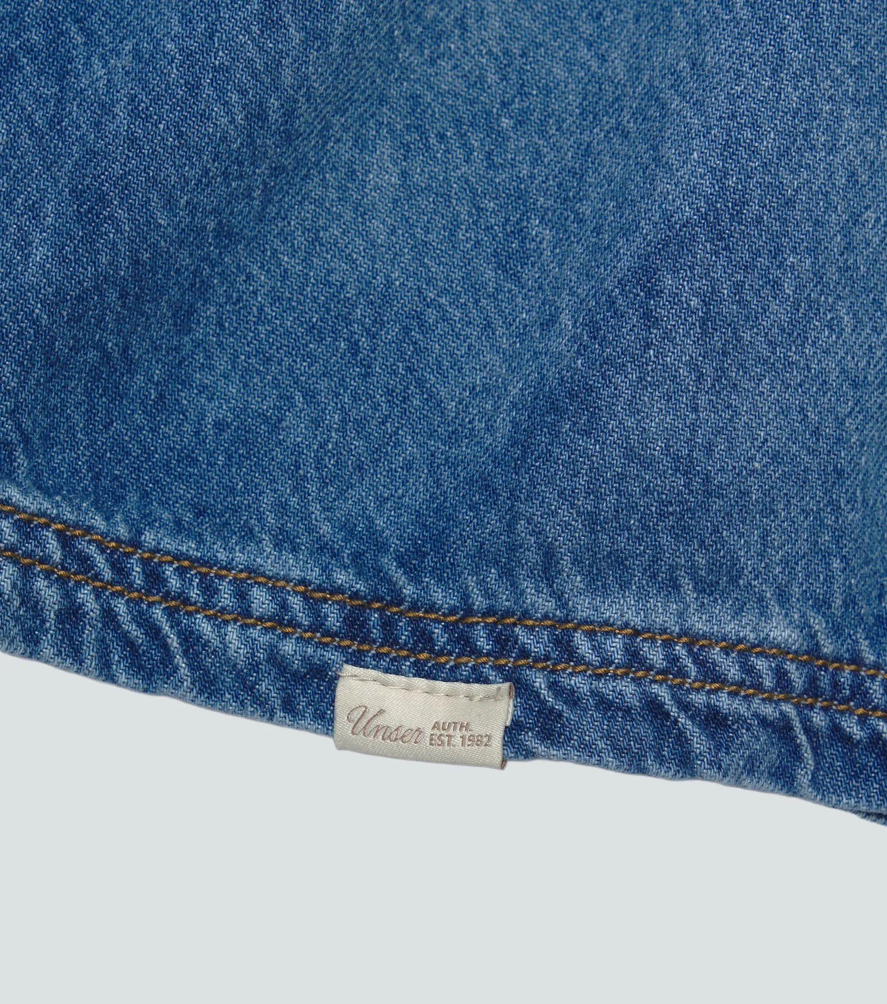 Larissa Enterizo Denim Manga 3 4 Con Cortes Y Bolsillos Unser 831711 AZ