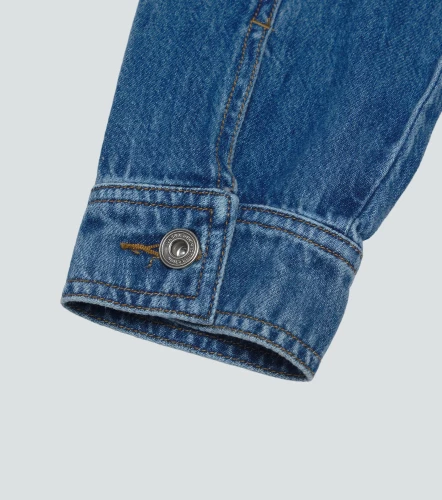 Larissa Enterizo Denim Manga 3 4 Con Cortes Y Bolsillos UnserAZ