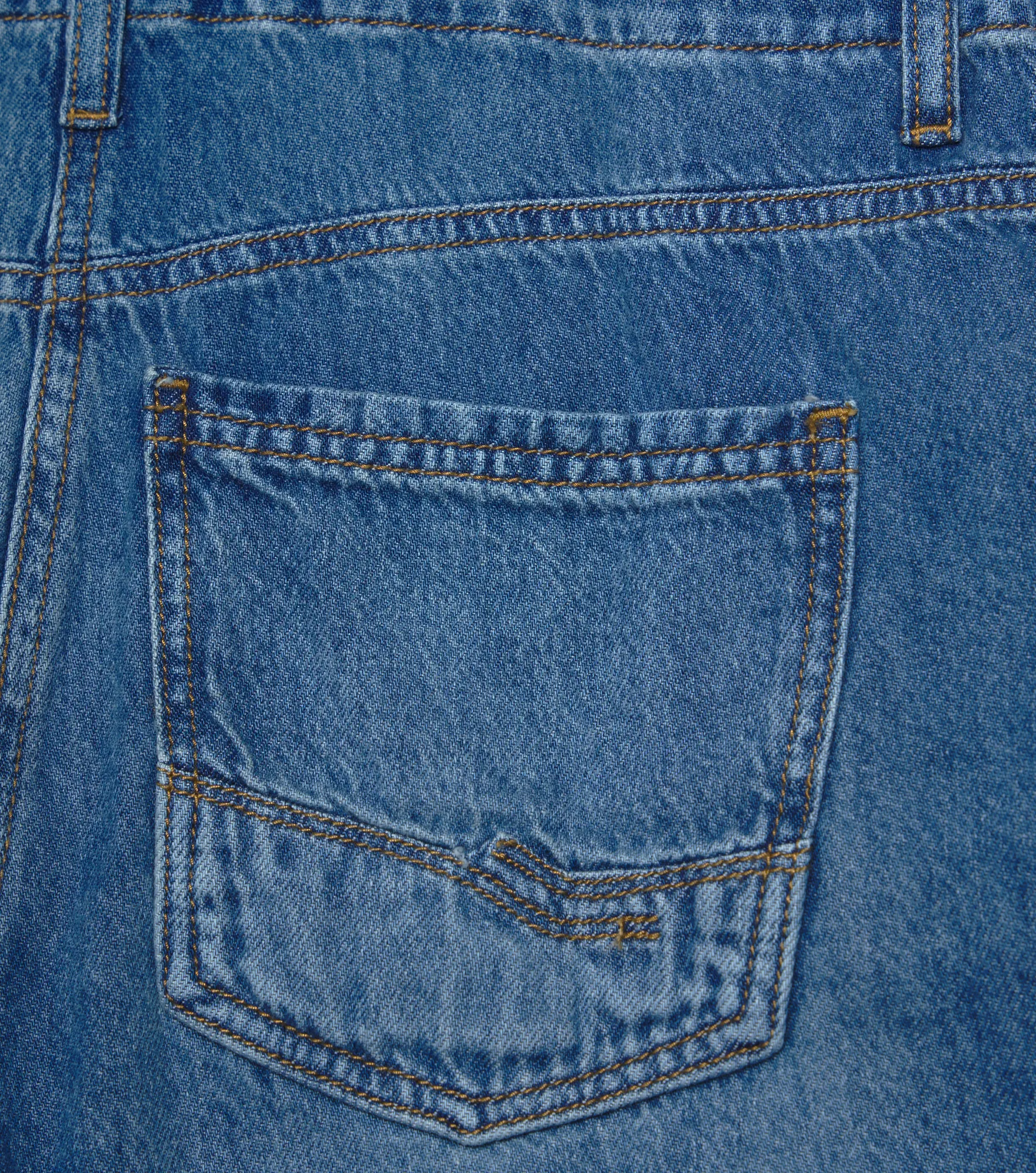 Larissa Enterizo Denim Manga 3 4 Con Cortes Y Bolsillos Unser 831711 AZ