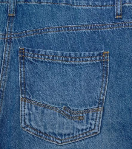 Larissa Enterizo Denim Manga 3 4 Con Cortes Y Bolsillos UnserAZ