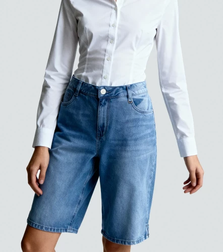 Bermuda Para Mujer En Indigo Janna DerekAZ