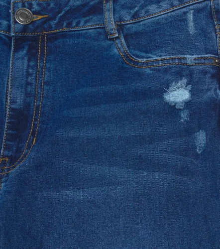 Bernes Flor Jean Cinco Bolsillos Con Bota Doblada UnserAZ