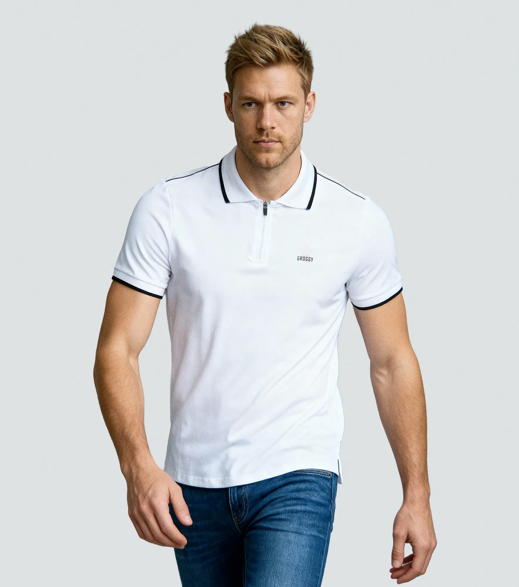 Vasil Polo Slim Masculina Groggy 836870 BL
