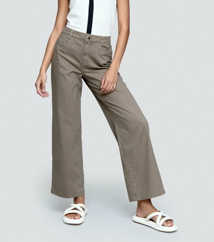 Barcelona Jean Para Mujer Naty Wide Leg Unicolor DerekKQ