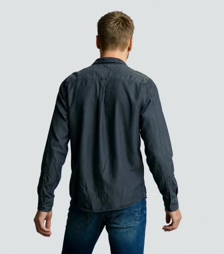 Slim Dayan Camisa Tono Negro En Tencel UnserNG