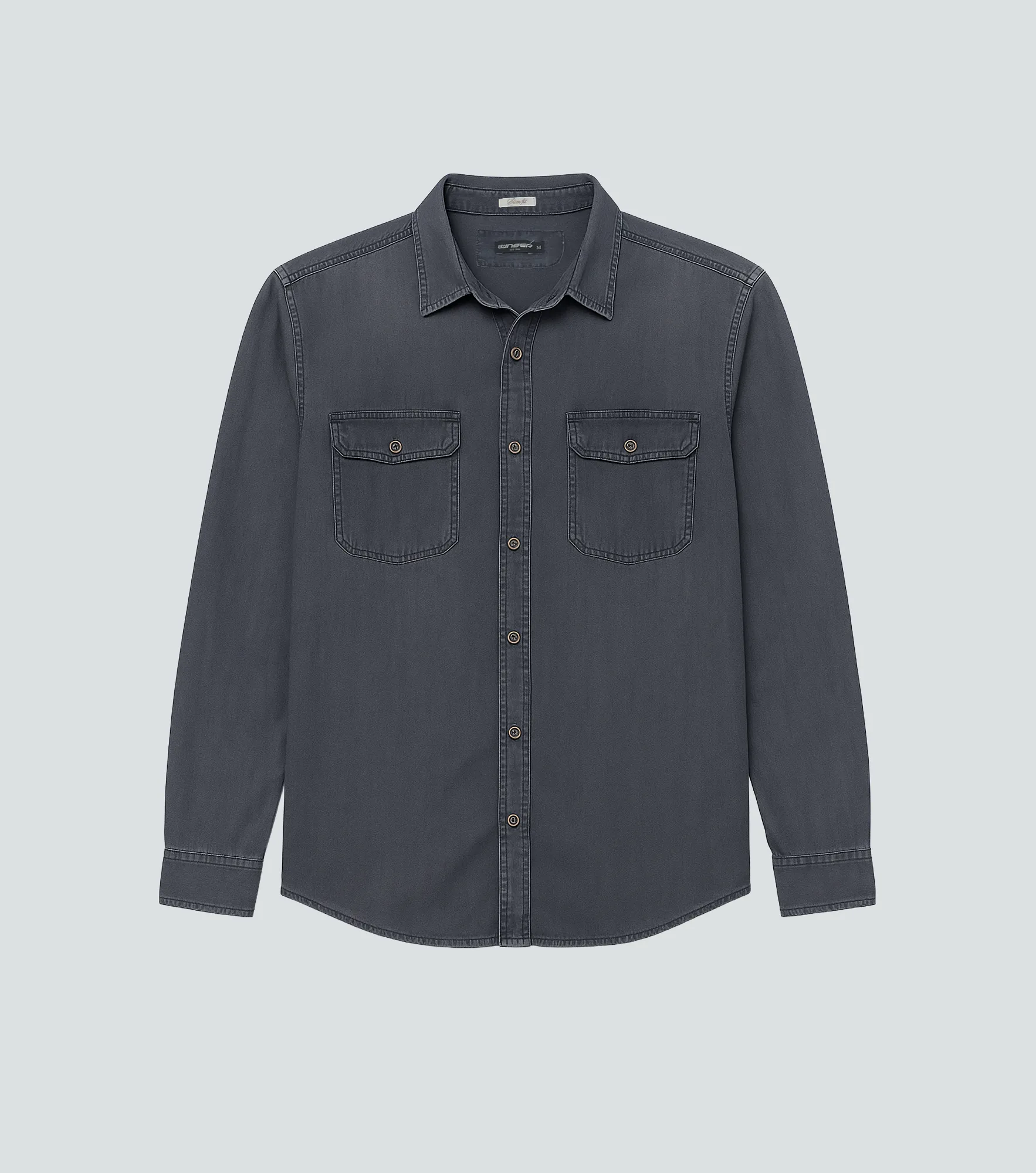 Slim Dayan Camisa Tono Negro En Tencel Unser 835620 NG