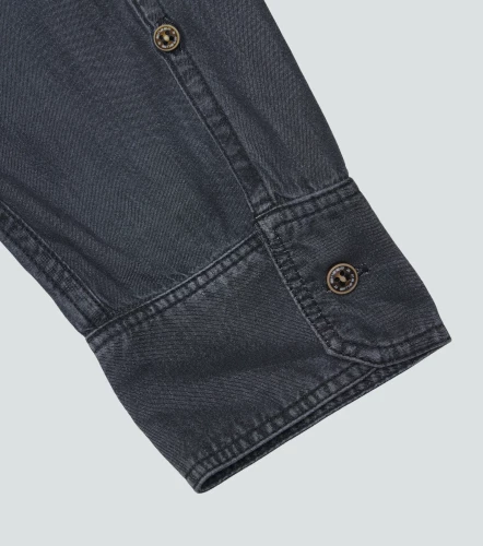 Slim Dayan Camisa Tono Negro En Tencel UnserNG