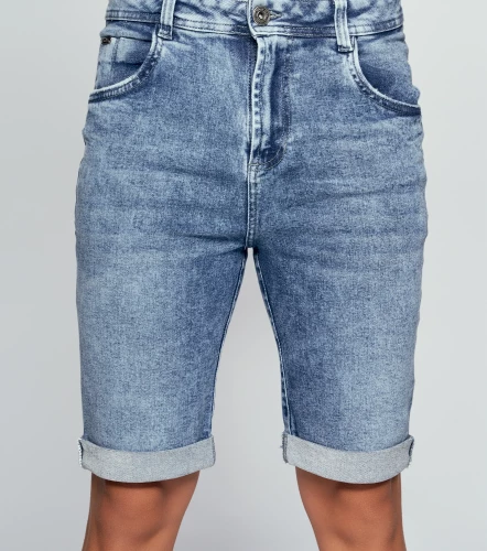 Bermuda Para Hombre En Indigo Con Proceso Claro UnserAZ