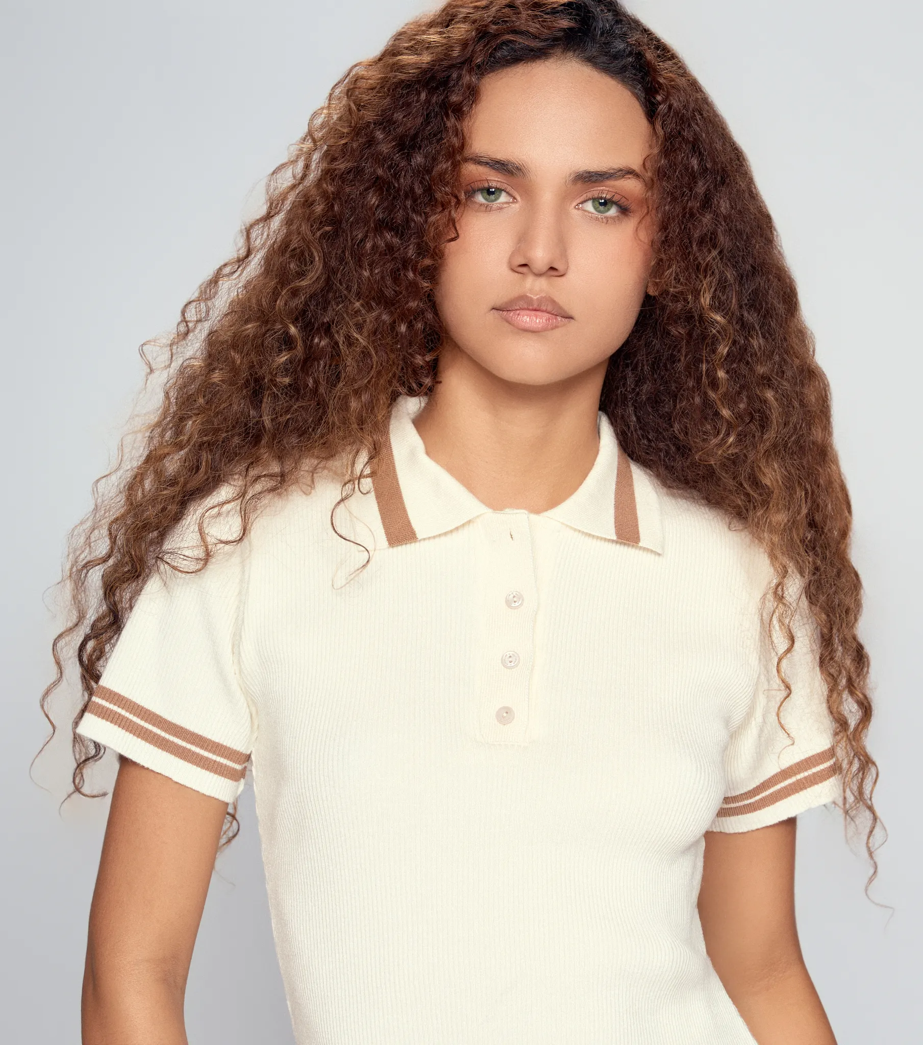 Cloe Blusa Tejida Con Cuello Y Botones Unser 832678 AR