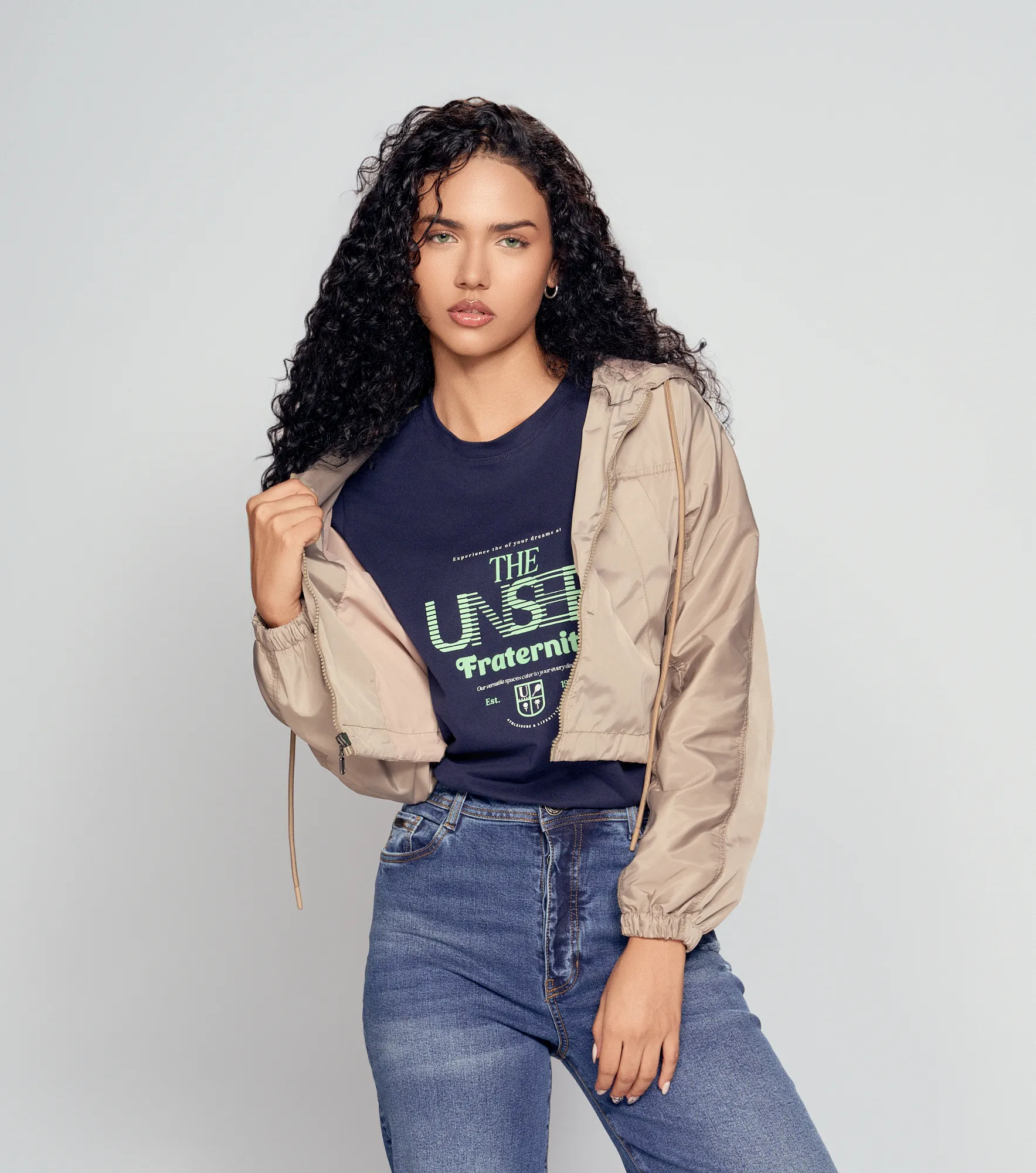 Sheila Chaqueta Rompevientos Con Bolsillo Y Cortes UnserKQ