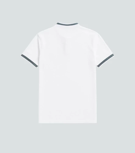 Slim Ivan Polo Unicolor Para Hombre Con Estampado En Delanero Y Cuello Neru UnserBL