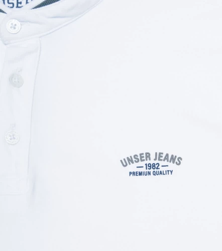 Slim Ivan Polo Unicolor Para Hombre Con Estampado En Delanero Y Cuello Neru UnserBL