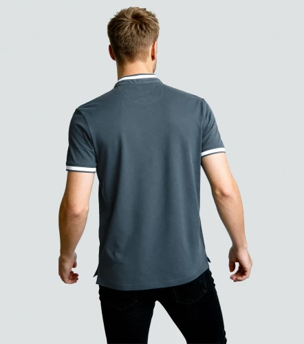 Slim Ivan Polo Unicolor Para Hombre Con Estampado En Delanero Y Cuello Neru UnserGR