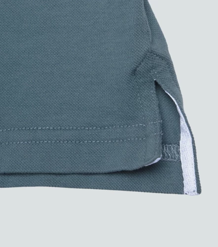 Slim Ivan Polo Unicolor Para Hombre Con Estampado En Delanero Y Cuello Neru UnserGR