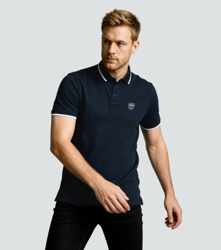 Slim Julian Polo Unicolor Con Bordado UnserAV