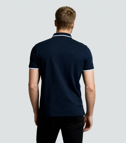 Slim Julian Polo Unicolor Con Bordado UnserAV