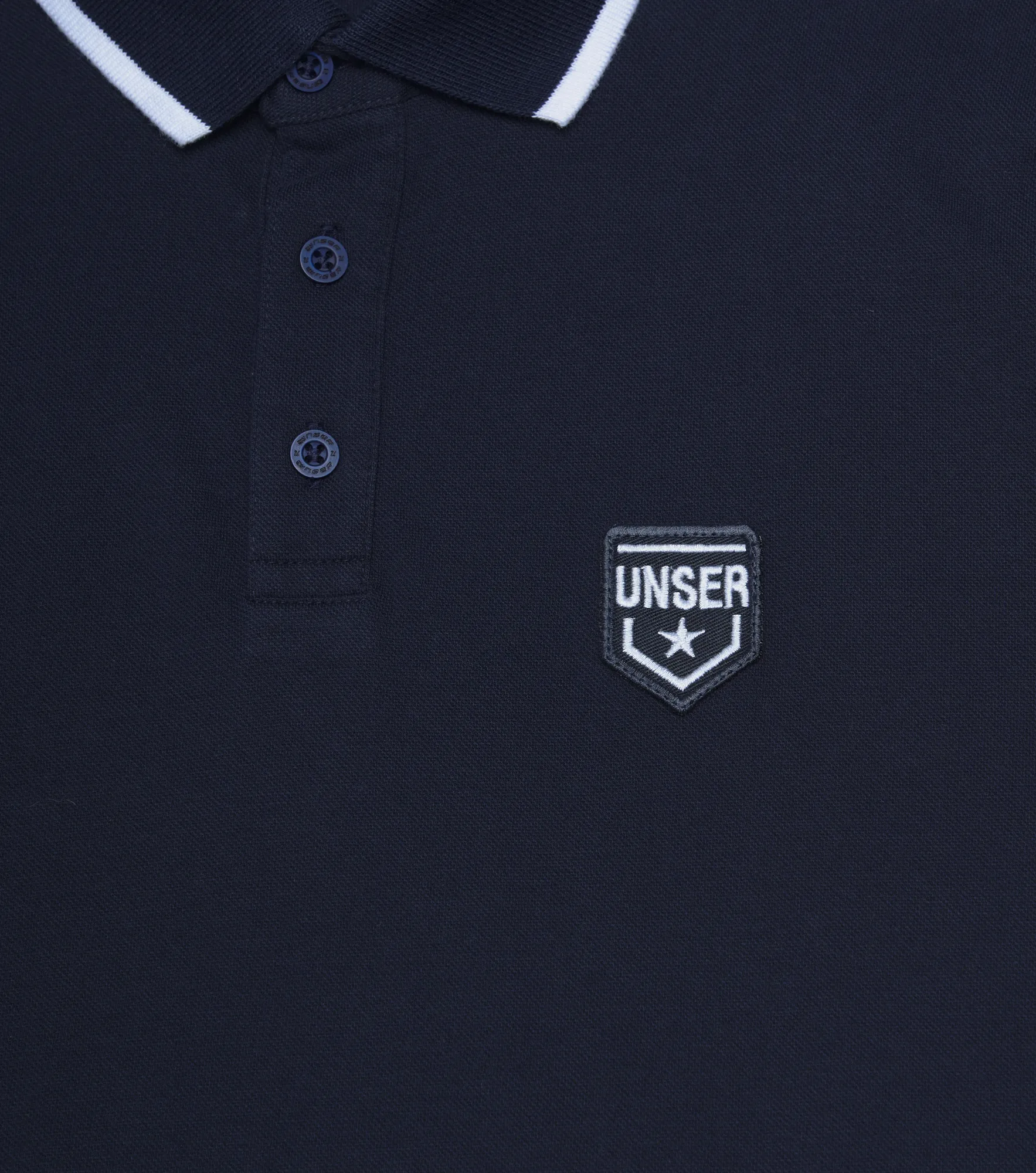 Slim Julian Polo Unicolor Con Bordado Unser 819686 AV