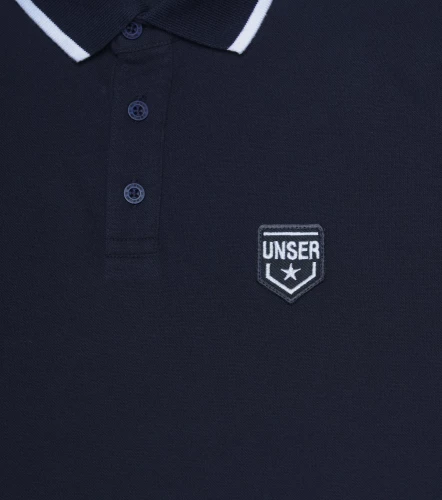 Slim Julian Polo Unicolor Con Bordado UnserAV