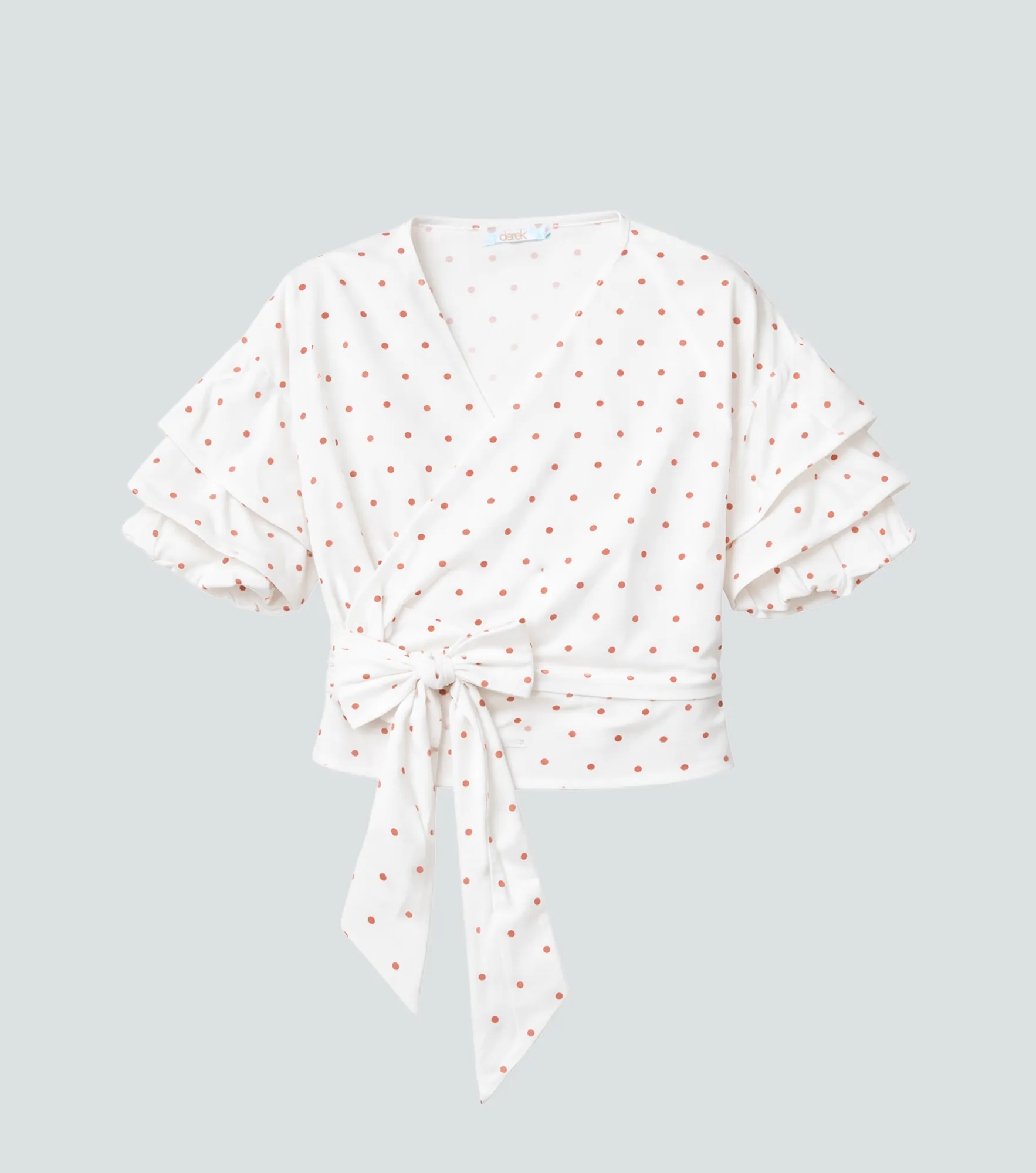 Blusa Para Mujer Con Puntos Lurex Escote Cruzado Manga Con Volumen Derek 837330 AR