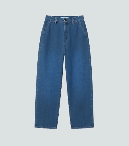 Barcelona Jean Para Mujer Tipo Barril Con Proceso Saray DerekAZ