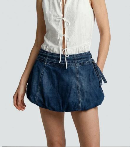 Falda En Indigo Para Mujer Keysha DerekAZ