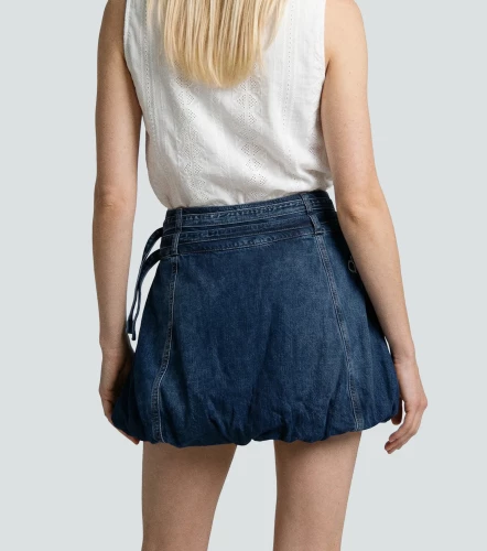 Falda En Indigo Para Mujer Keysha DerekAZ