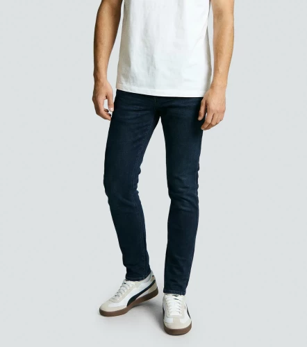 Iron Mario Jean Tono Oscuro Con Detalles UnserAZ