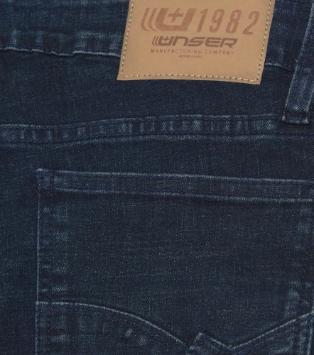 Iron Mario Jean Tono Oscuro Con Detalles UnserAZ