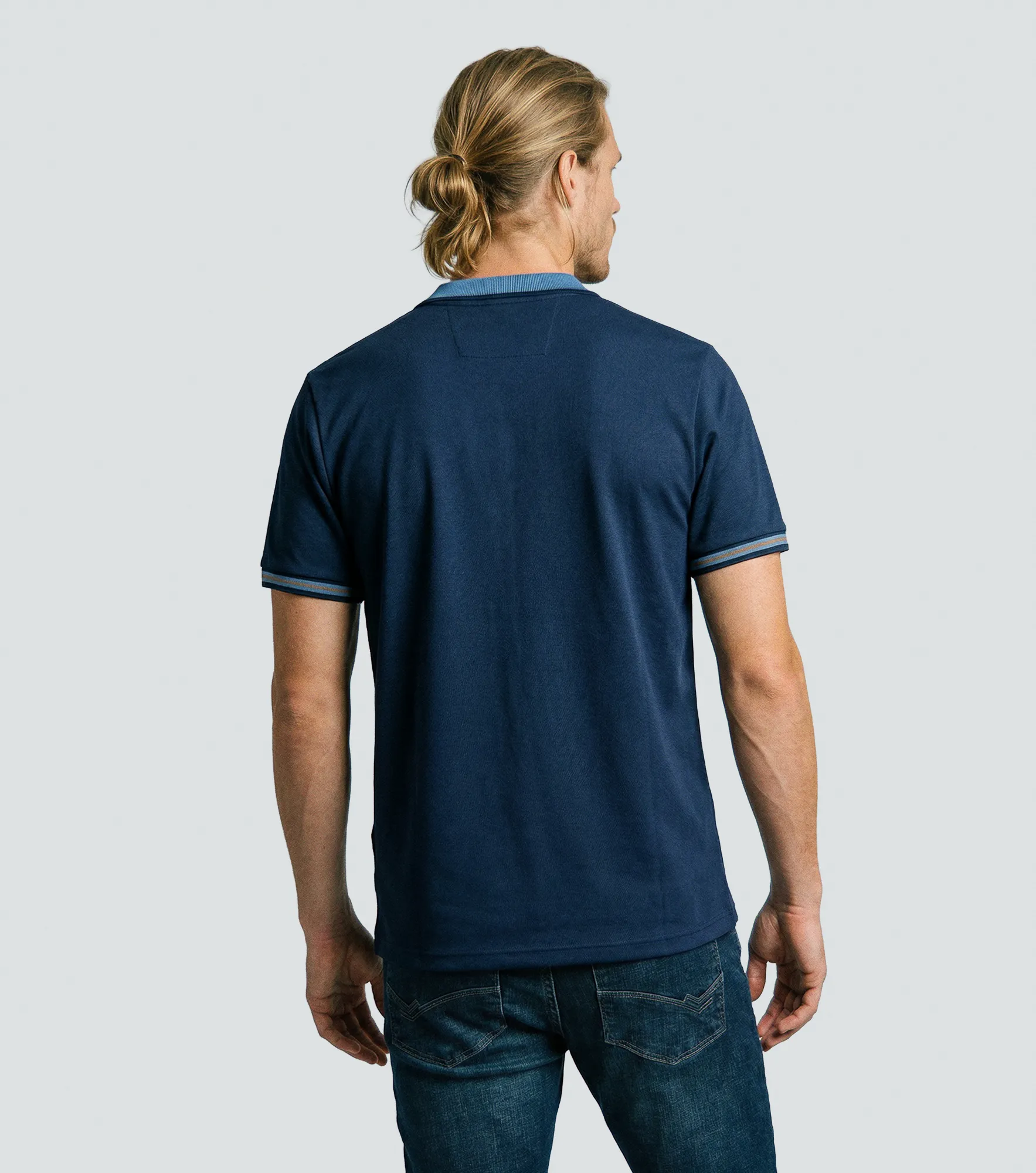 Slim Edwar Polo Con Detalles Combinados Unser 837222 AZ