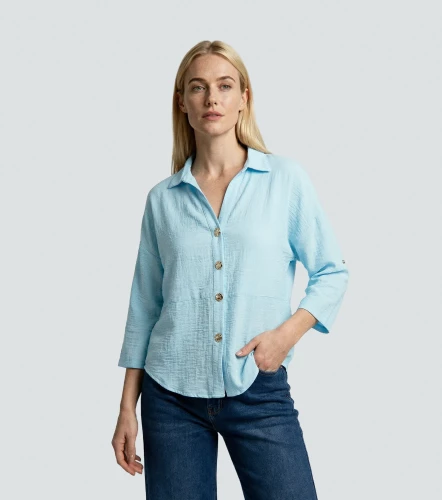 Blusa Para Mujer Manga Larga Unicolor DerekAC