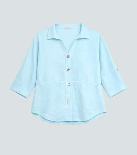 Blusa Para Mujer Manga Larga Unicolor DerekAC