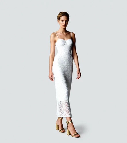 Vestido Largo Ajustado En Blonda DerekBL