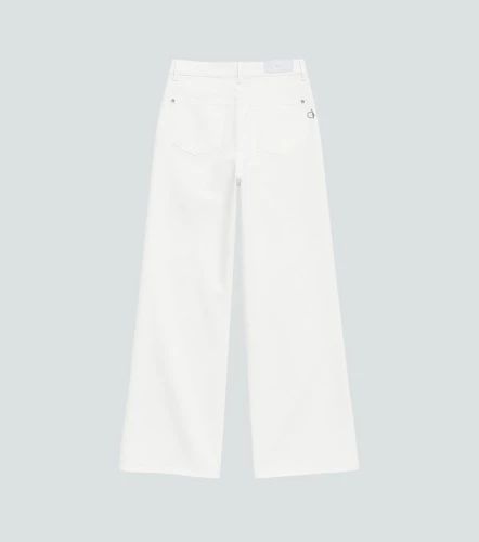 Pantalon Wide Leg En Drill Unicolor Andrew DerekBH