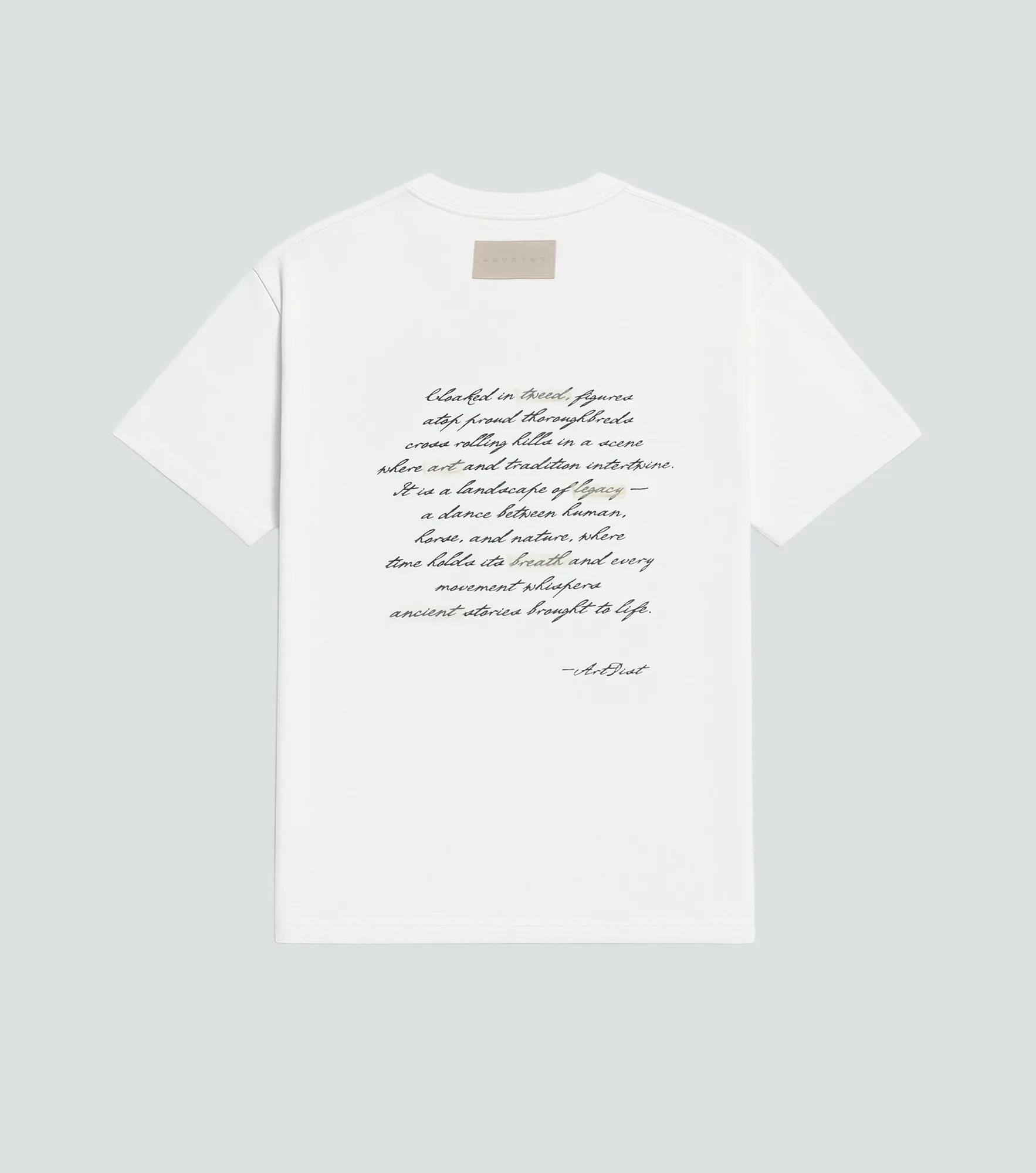 Camiseta Art Dist Script Ivory T Shirt 132601 CR