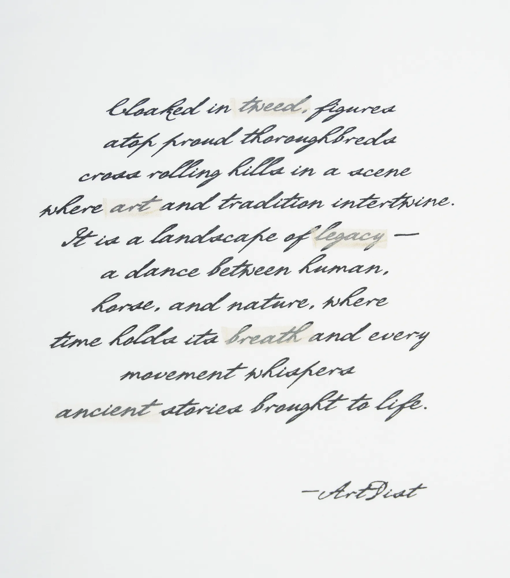 Camiseta Art Dist Script Ivory T Shirt 132601 CR