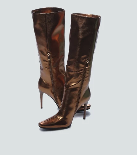 Bota Cana Alta Dorado Con Tacon DerekDO