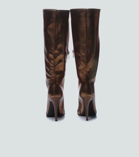 Bota Cana Alta Dorado Con Tacon DerekDO