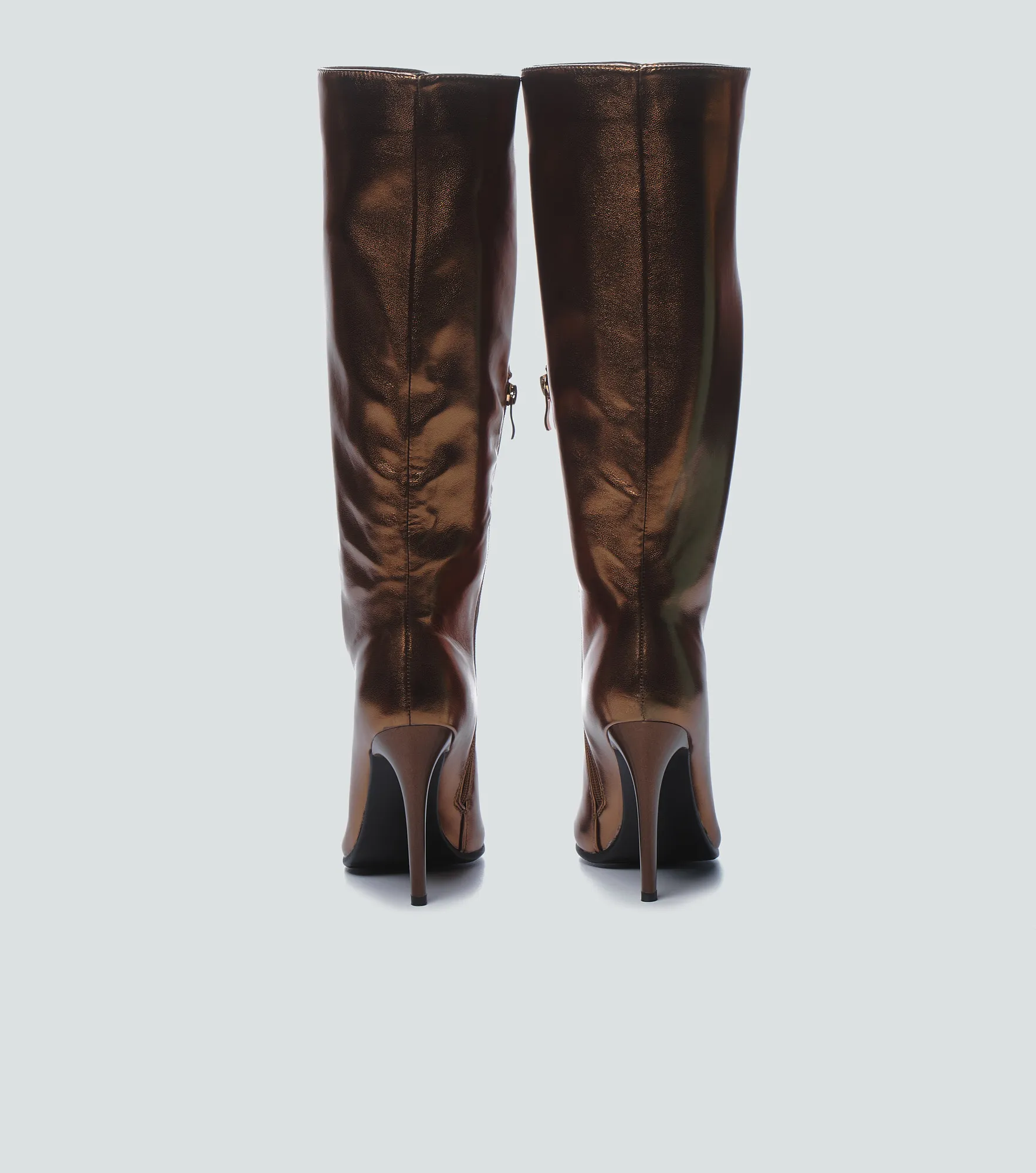 Bota Cana Alta Dorado Con Tacon Derek 836381 DO