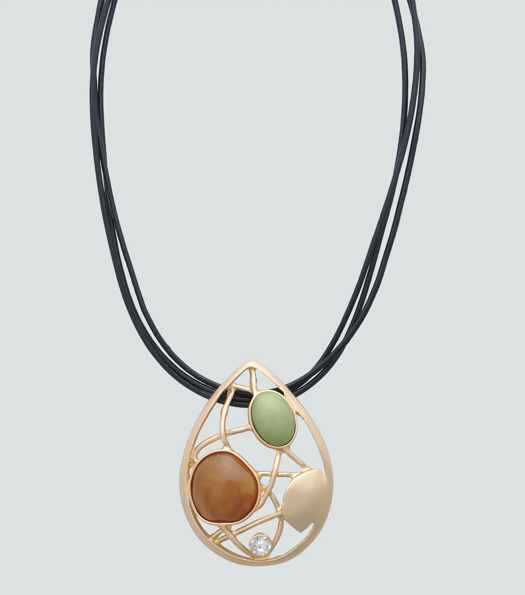 Collar Colgante Corto Con Dije De Piedras DerekDO