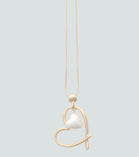 Collar Colgante Con Dije De Corazon DerekDO