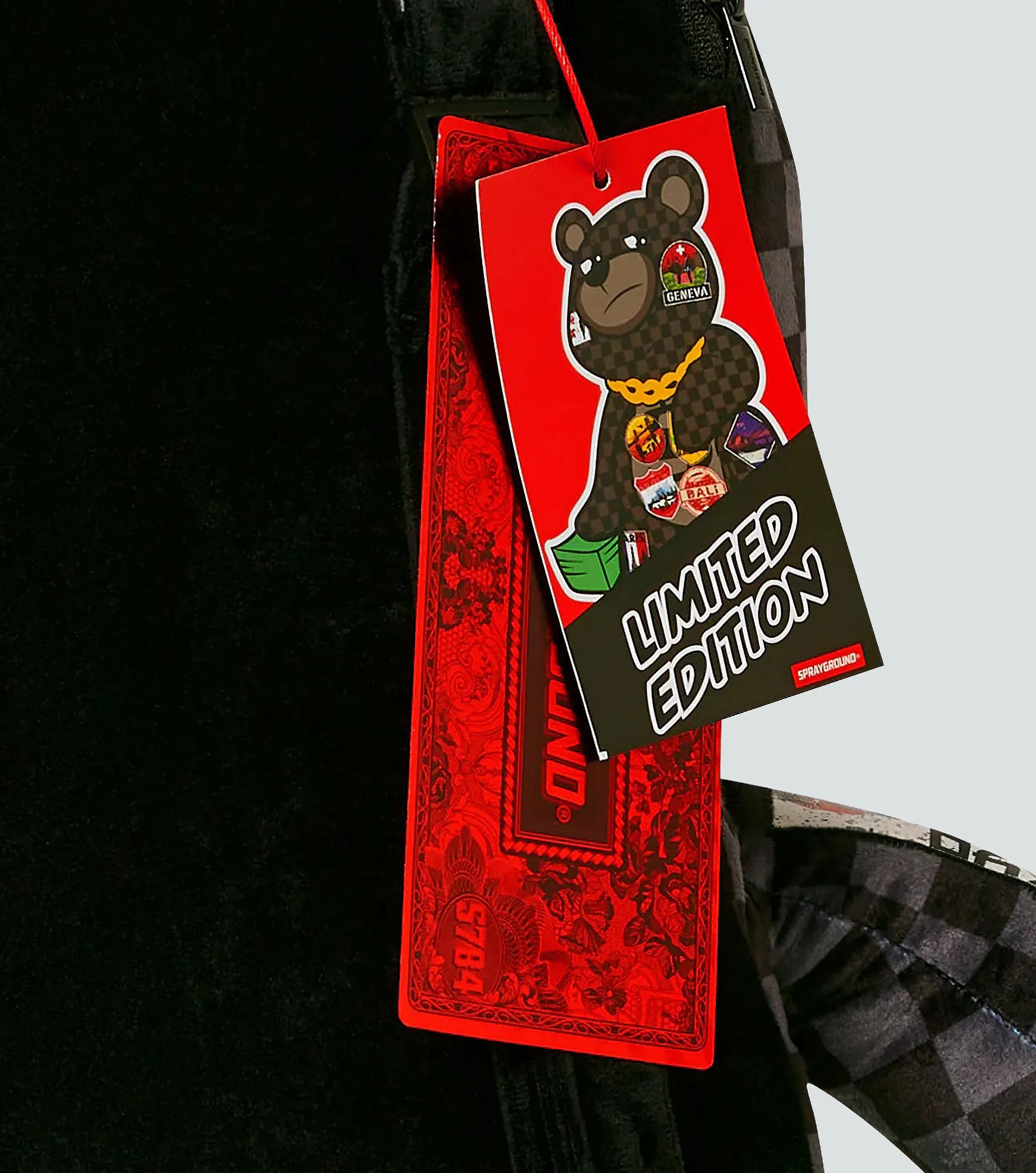 Morral Sprayground Global Mogul Lost Ticket Money Bear 132625 NG