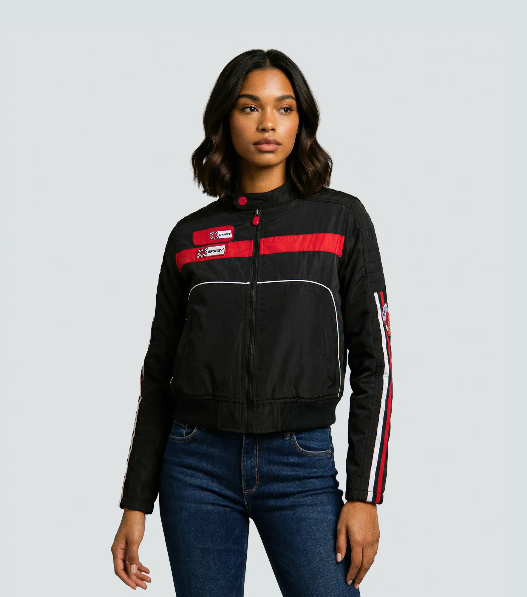 Nadine Chaqueta Biker Femenina Groggy 835751 NG