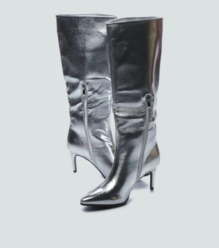 Bota Cana Alta Unicolor Con Tacon DerekPT