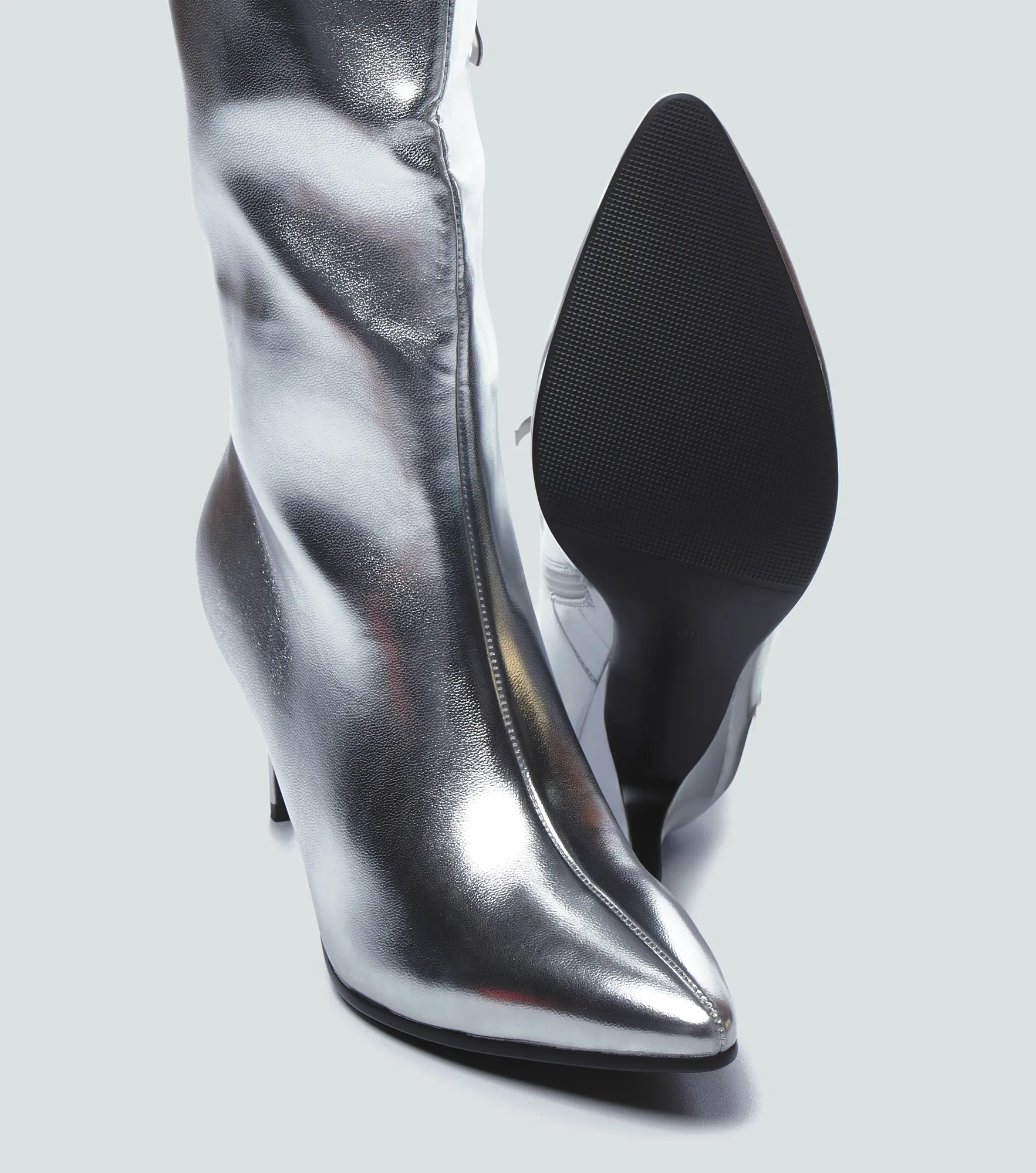 Bota Cana Alta Unicolor Con Tacon Derek 836379 NG