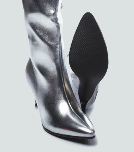 Bota Cana Alta Unicolor Con Tacon DerekPT