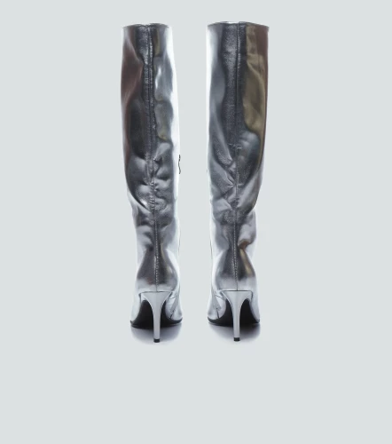 Bota Cana Alta Unicolor Con Tacon DerekPT