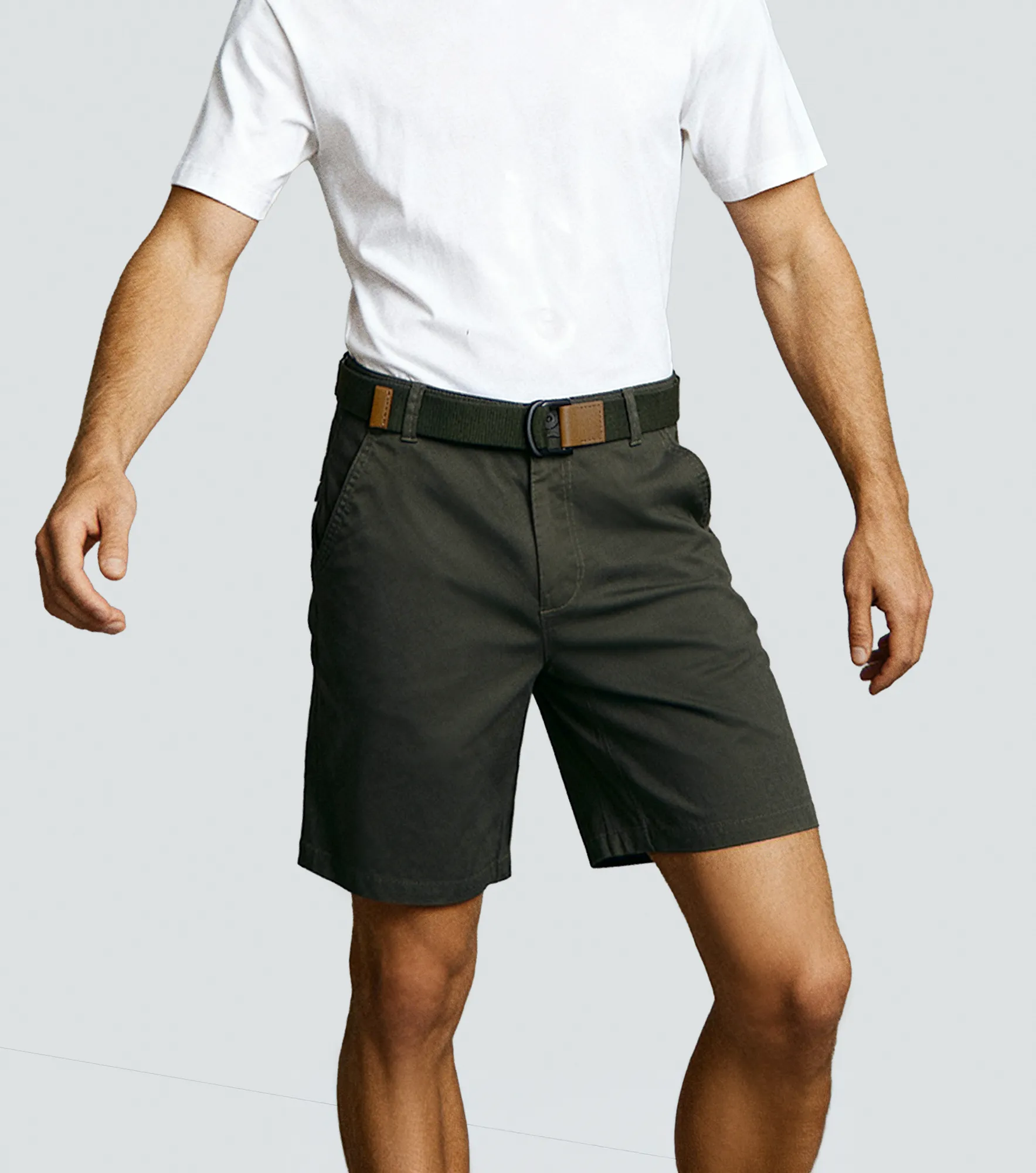 Alejo Bermuda En Dril Con Textura Unicolor Unser 836133 VD