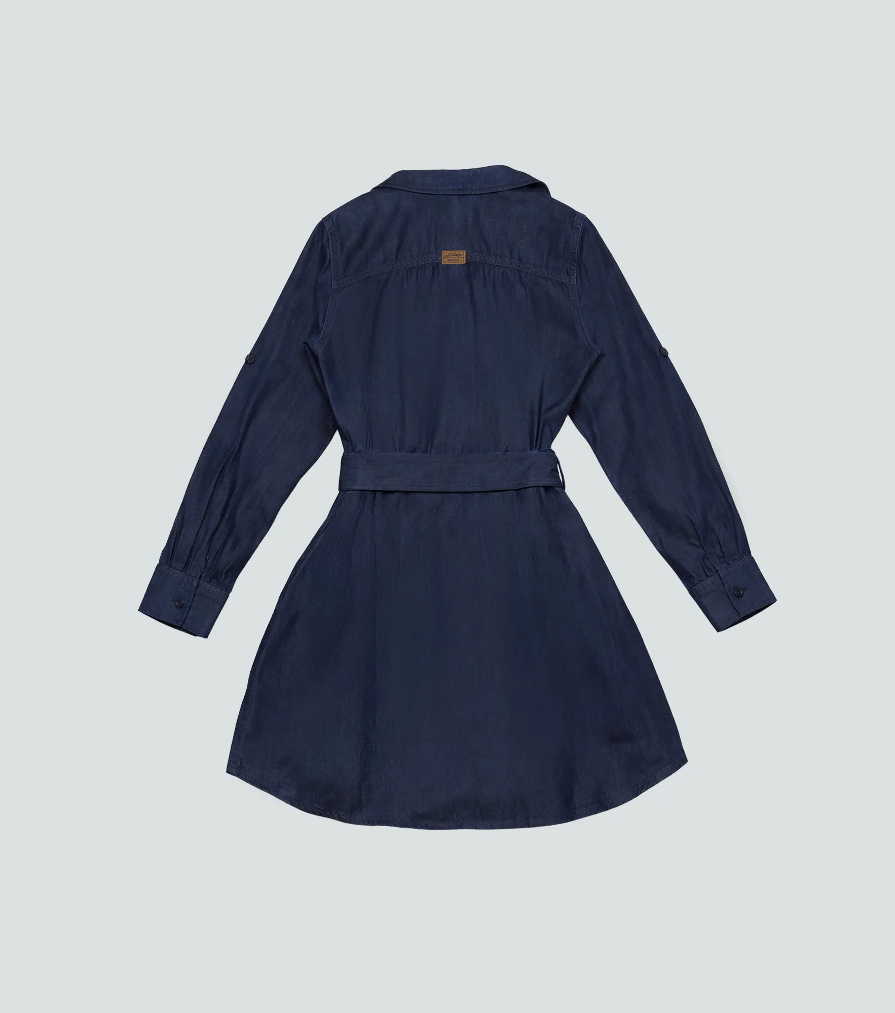 Ruby Vestido Manga Larga Con Cinturon Y Bolsillos En Delantero Unser 834444 AZ