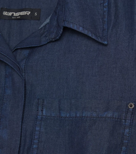 Ruby Vestido Manga Larga Con Cinturon Y Bolsillos En Delantero UnserAZ